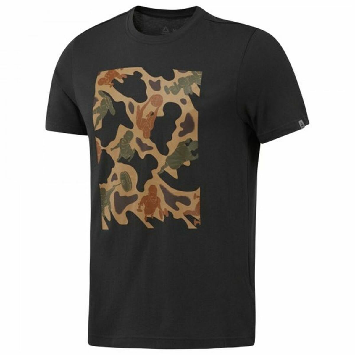 Maglietta a maniche corte da uomo Reebok Sportswear Training Camouflage Black