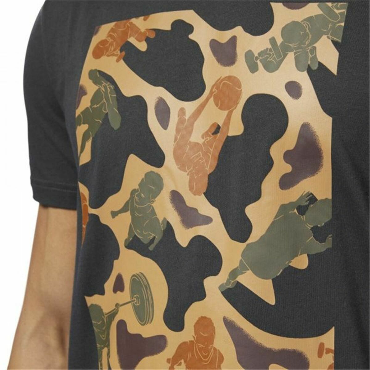Maglietta a maniche corte da uomo Reebok Sportswear Training Camouflage Black