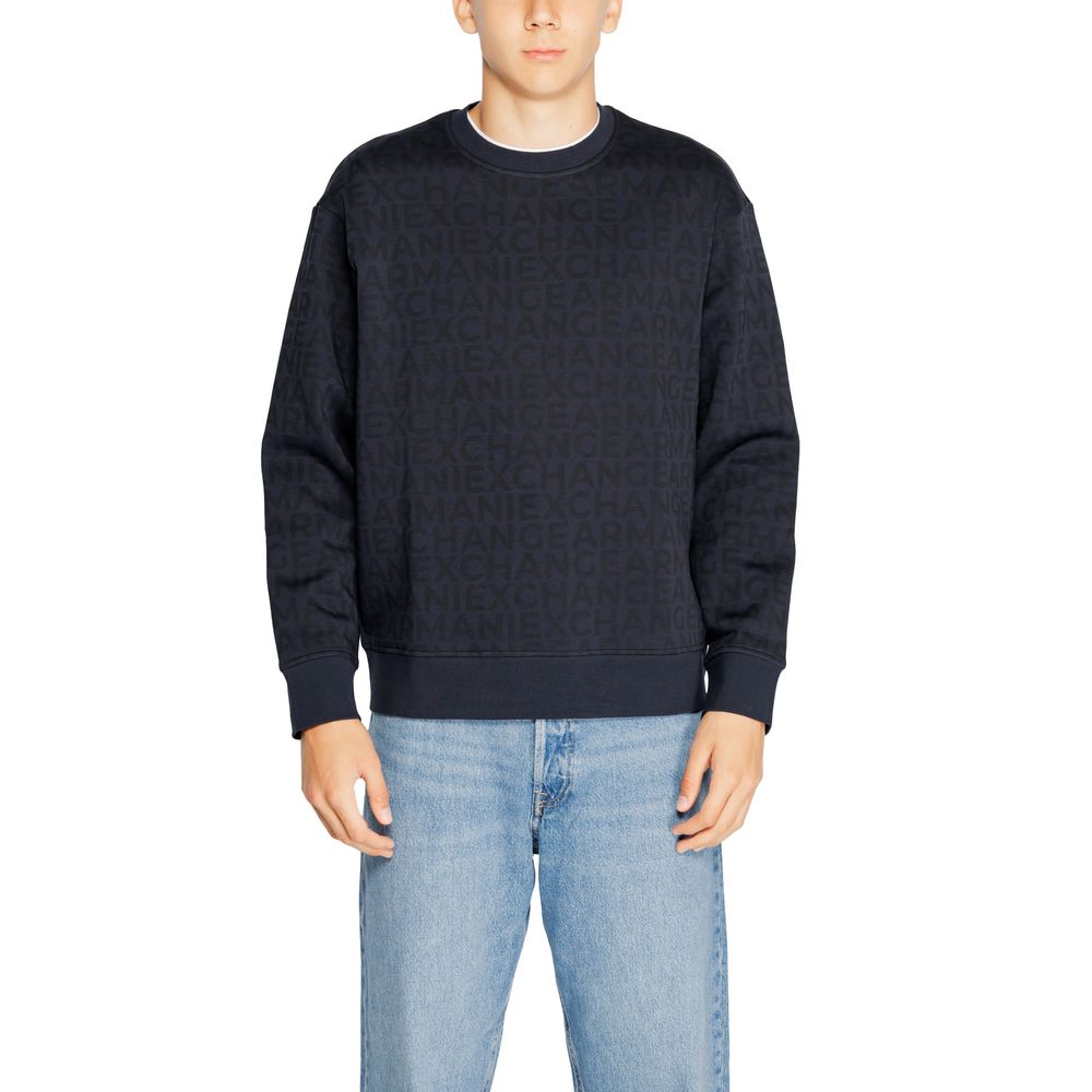 Felpa in cotone blu