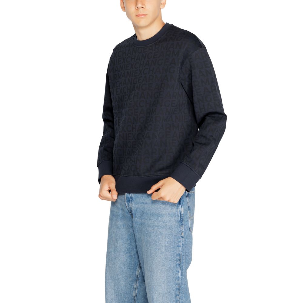 Felpa in cotone blu