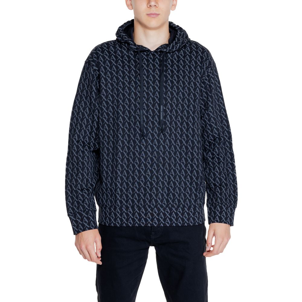 Felpa con cappuccio in cotone nero