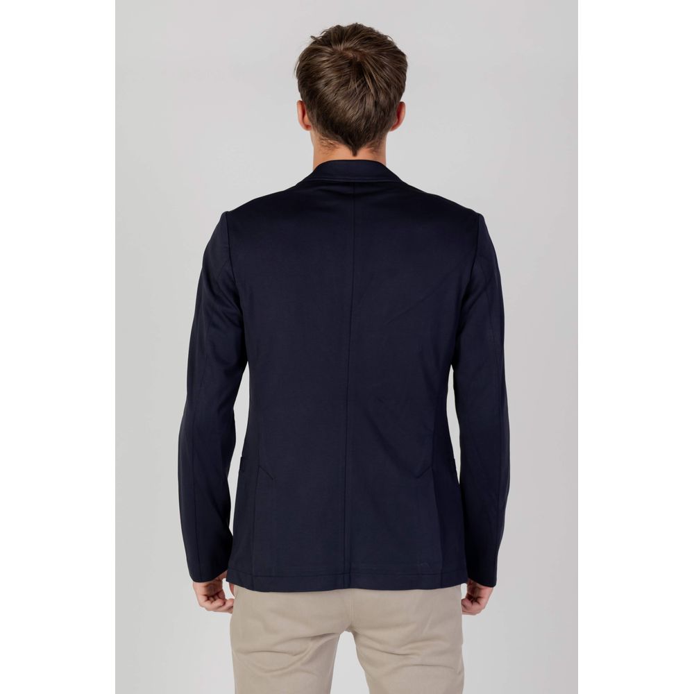 Blazer in viscosa blu