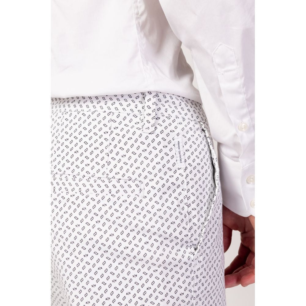 Bermuda di cotone bianco
