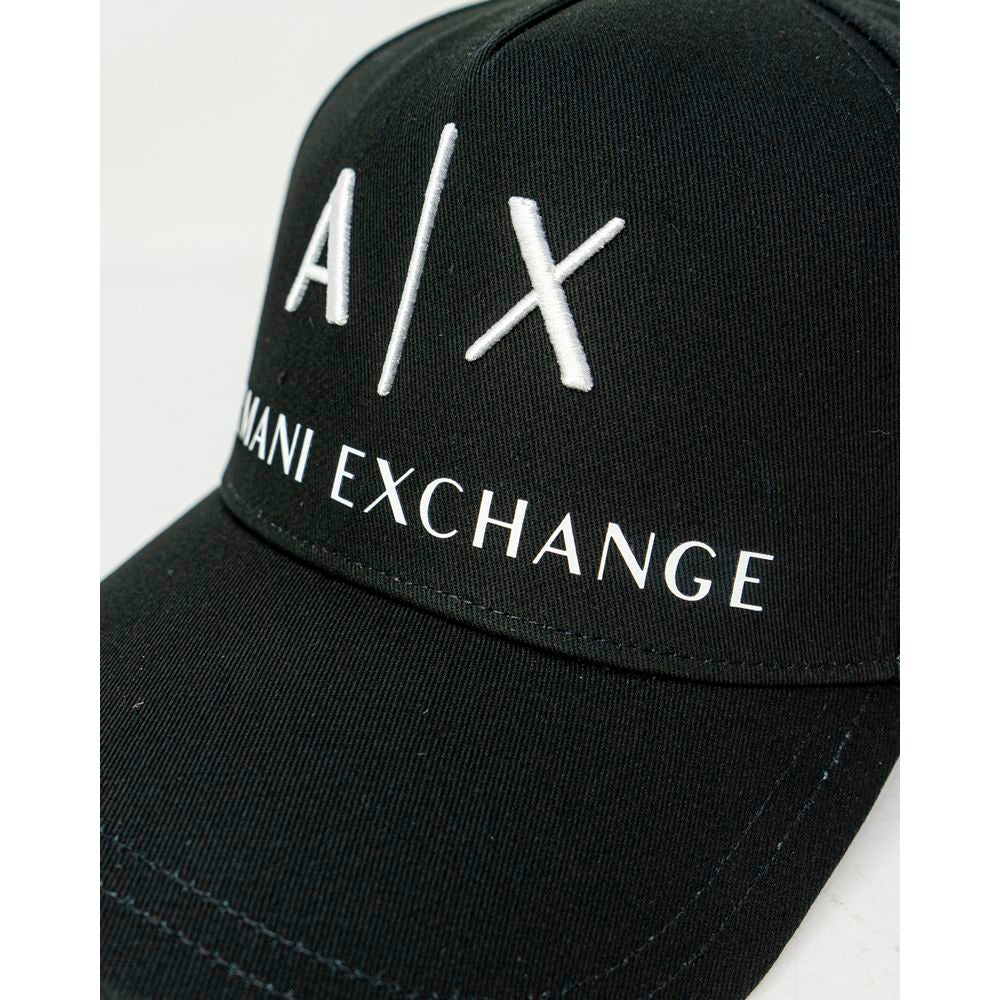 Cappello da baseball con visiera in cotone nero