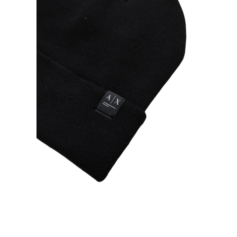 Cappello da baseball con visiera in poliestere nero