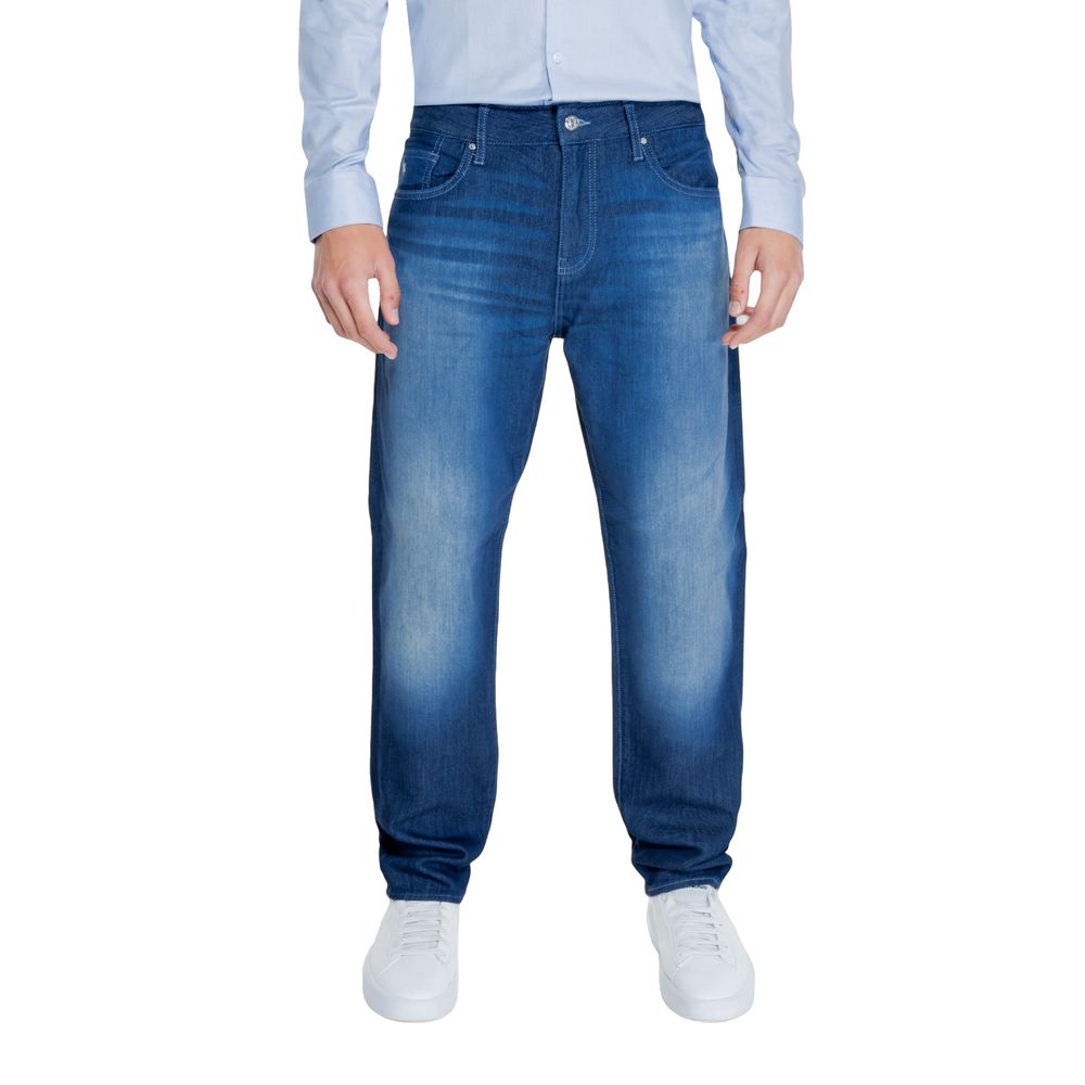 Pantaloni skinny in cotone blu