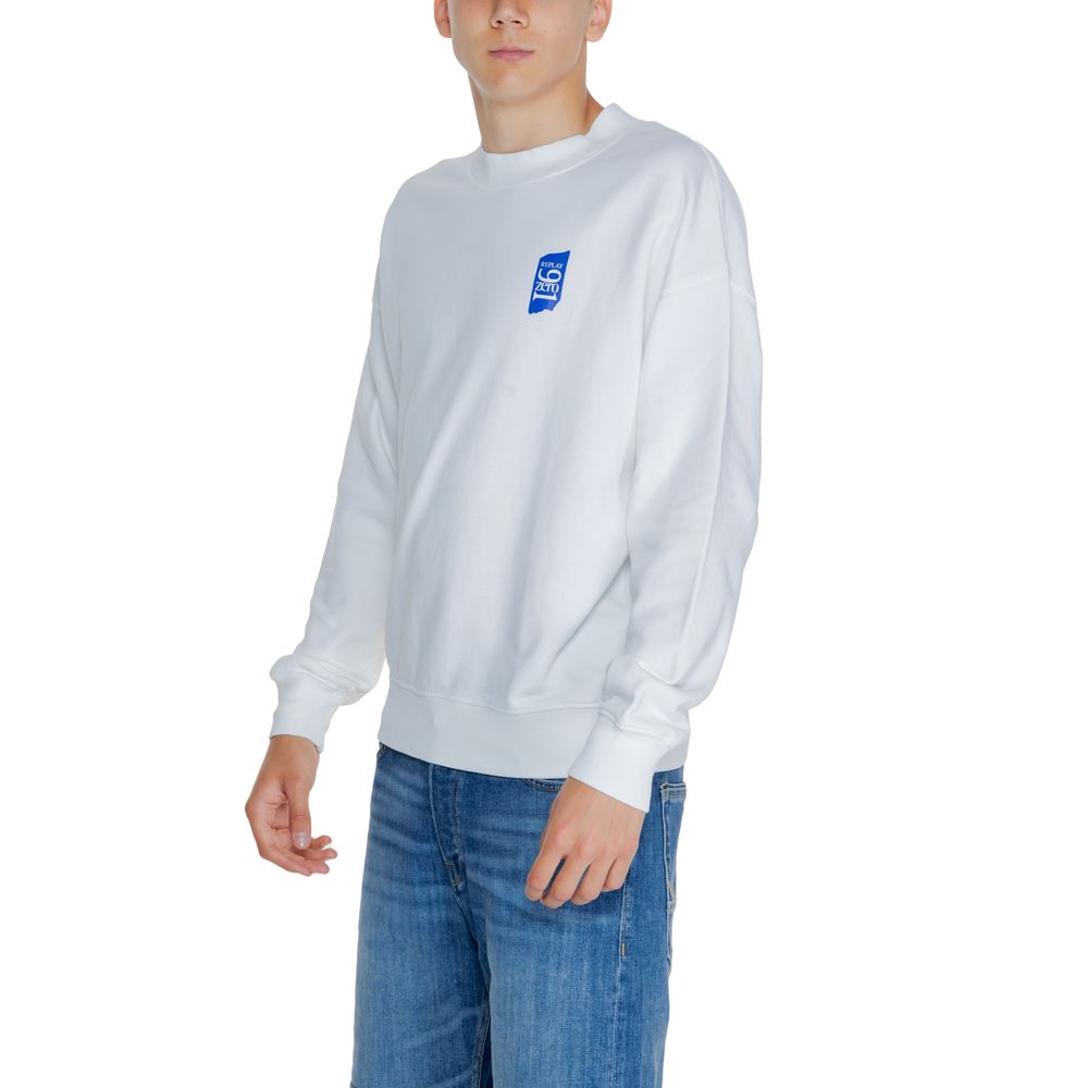 Felpa in cotone bianco