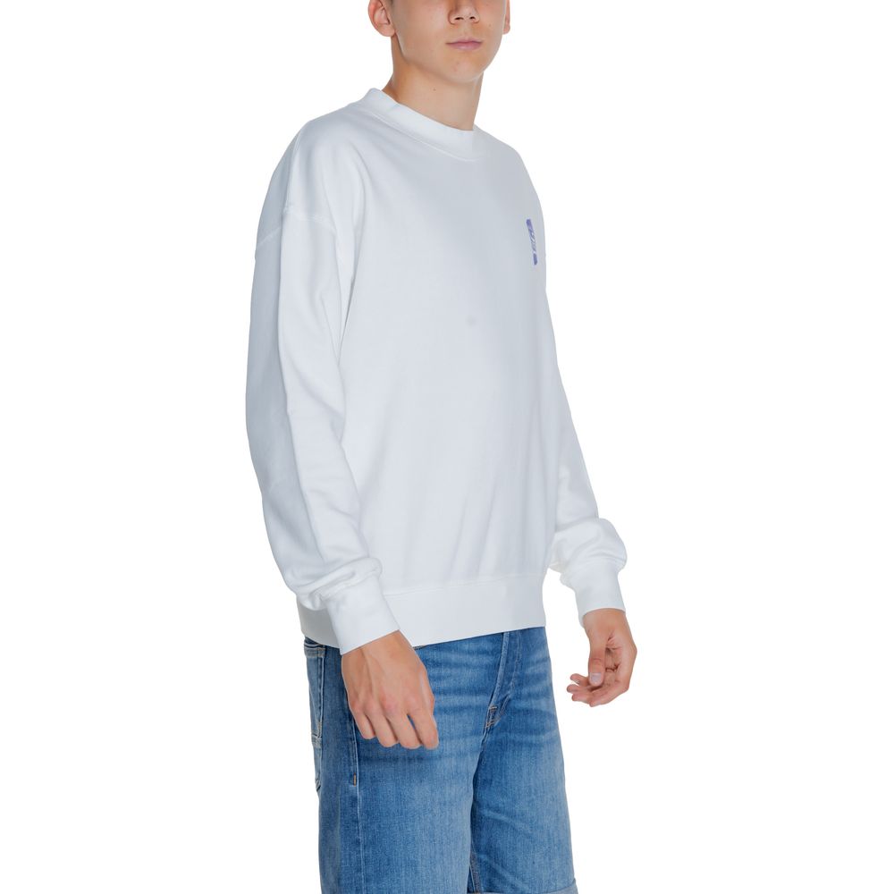 Felpa in cotone bianco