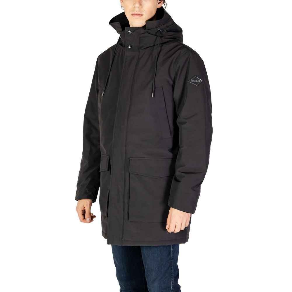Parka in poliammide nero