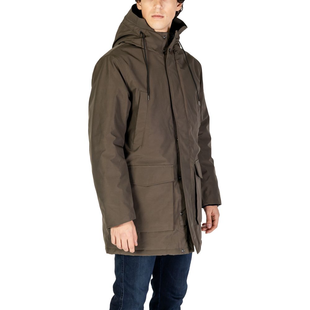 Parka in poliammide verde