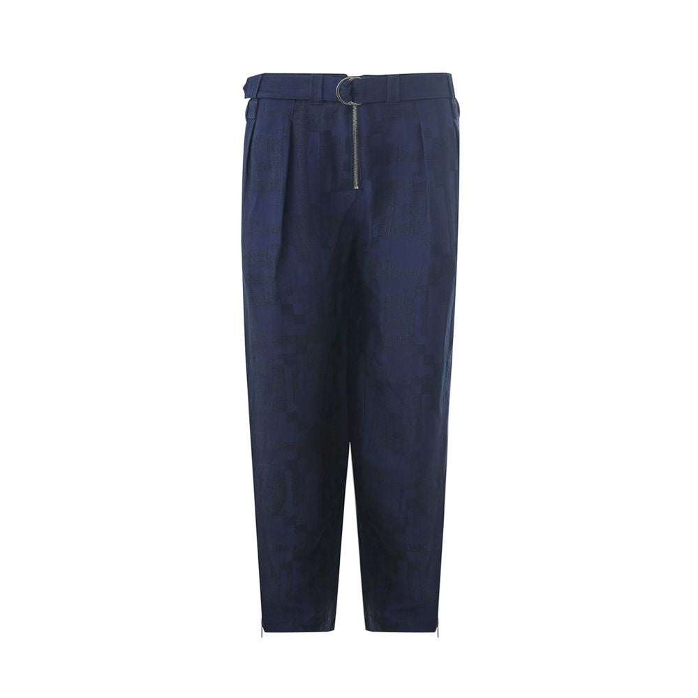 Pantaloni di lino blu