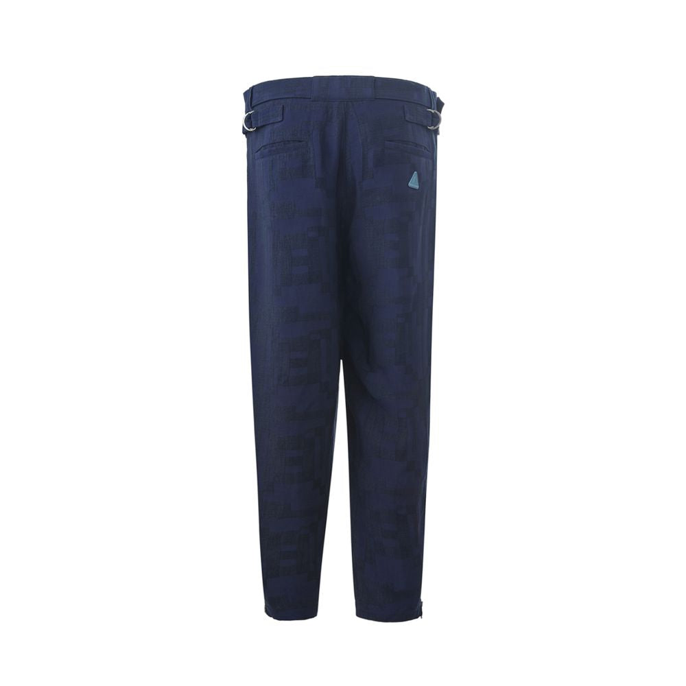 Pantaloni di lino blu