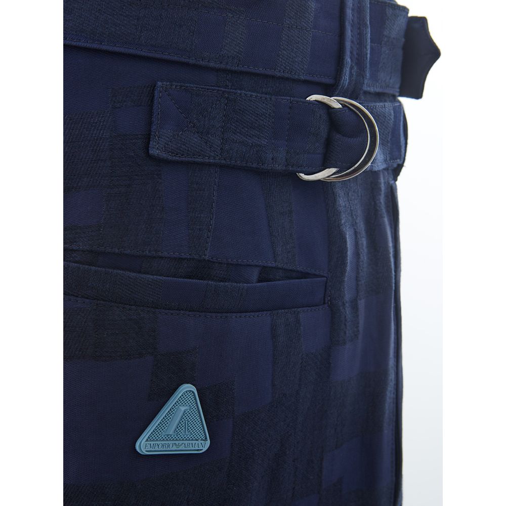Pantaloni di lino blu
