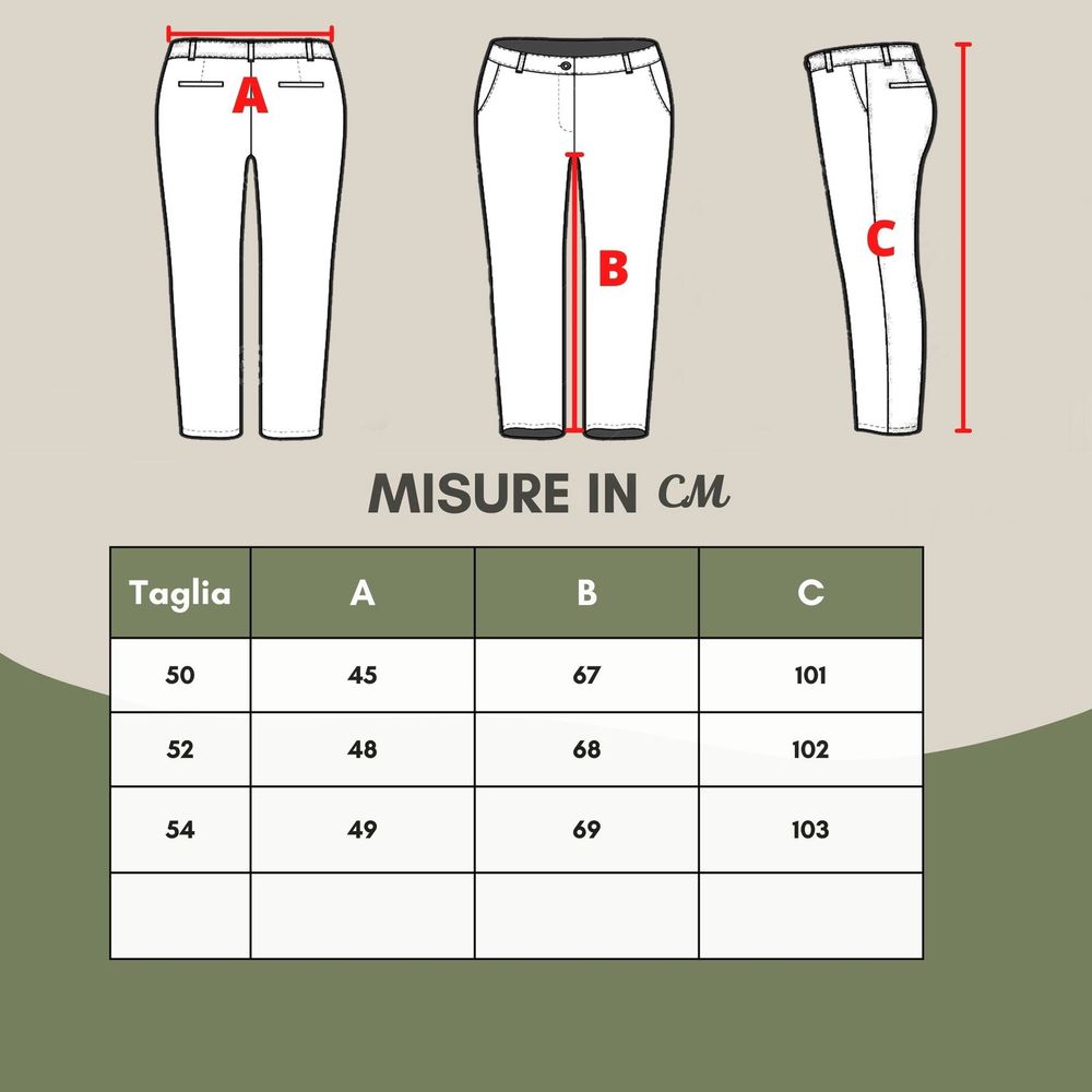 Pantaloni di lino blu