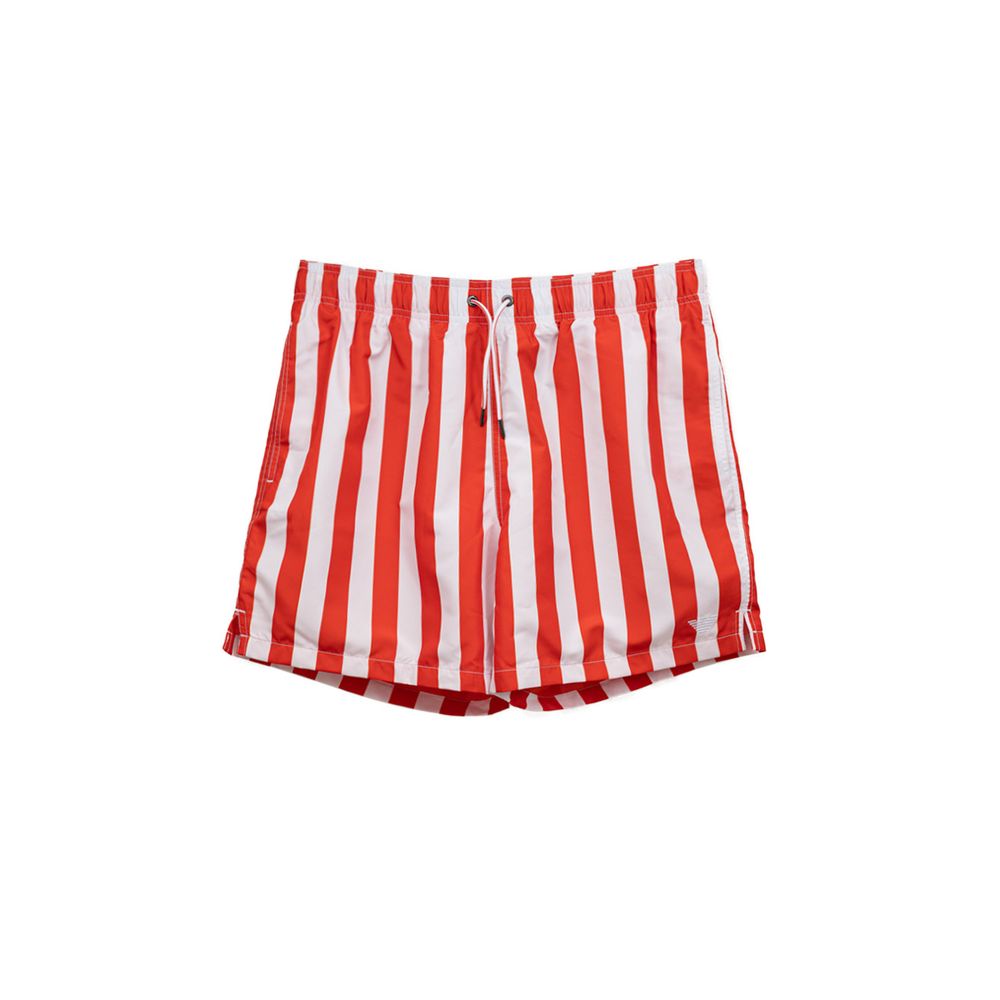 Pantaloncini da bagno in poliestere rosso