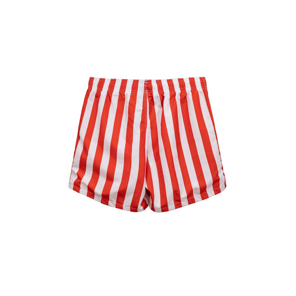 Pantaloncini da bagno in poliestere rosso