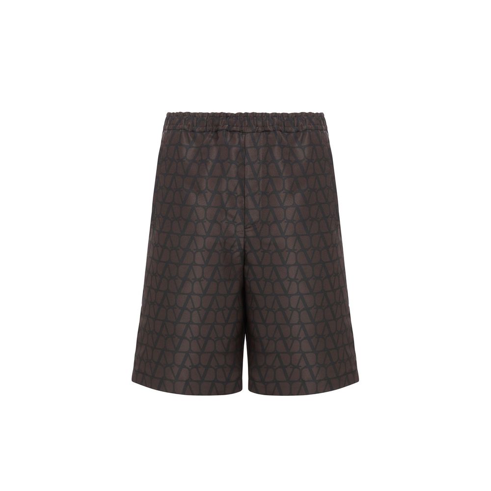 Pantaloncini in seta con logo