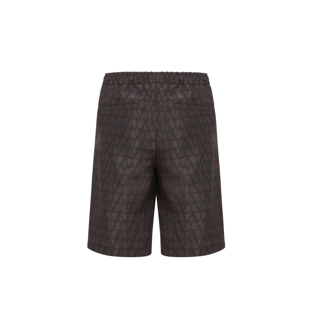 Pantaloncini in seta con logo