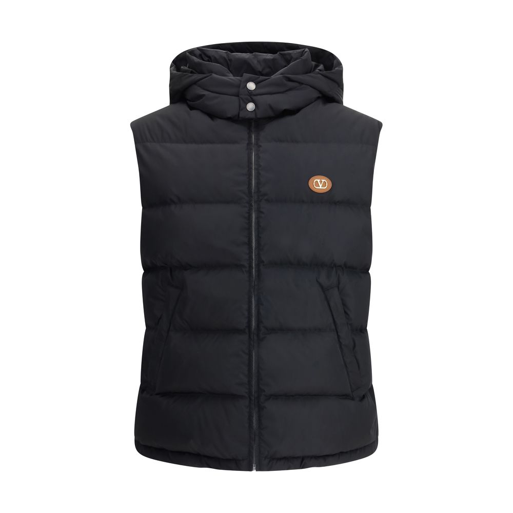 Gilet in piuma con firma Vlogo