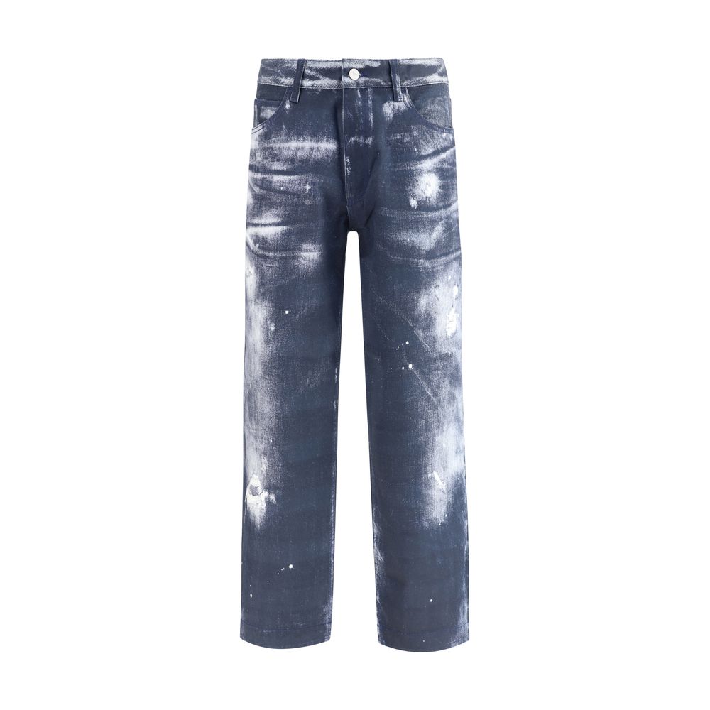Pantaloni stampati in denim
