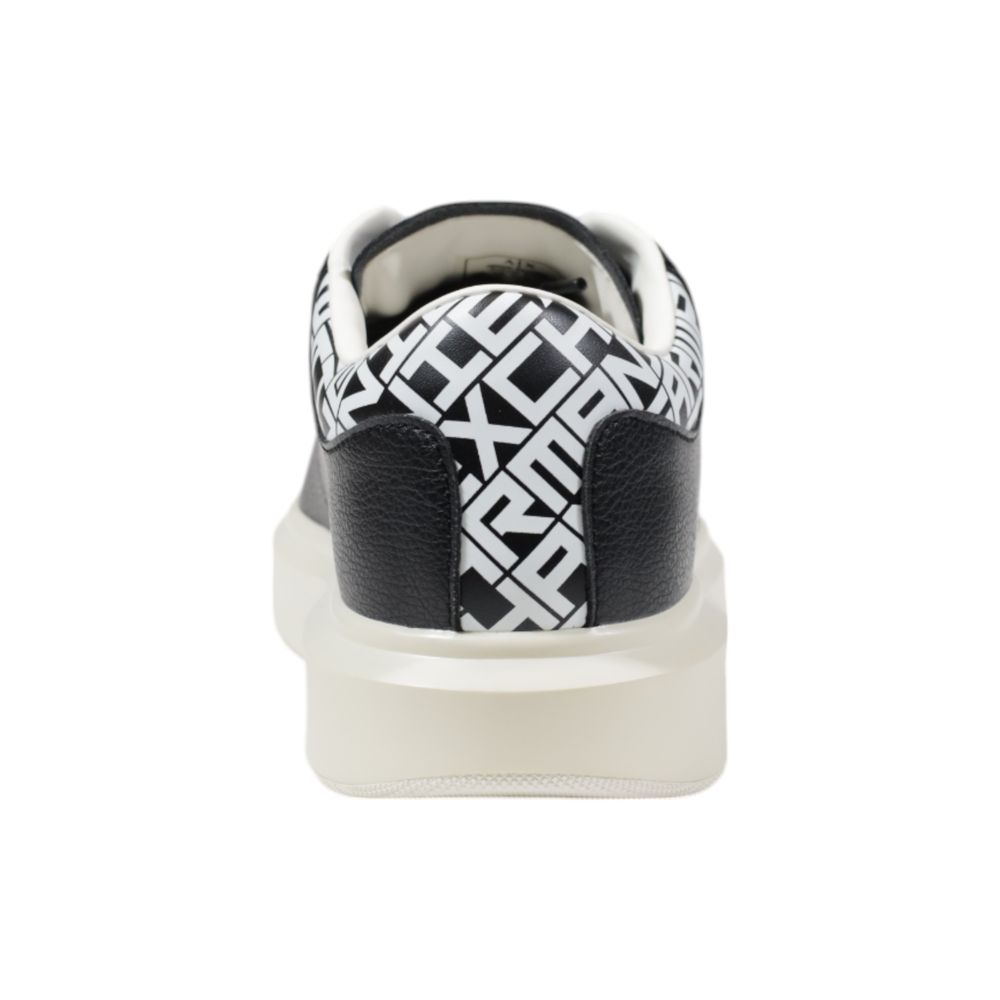Sneaker in pelle bianca e nera