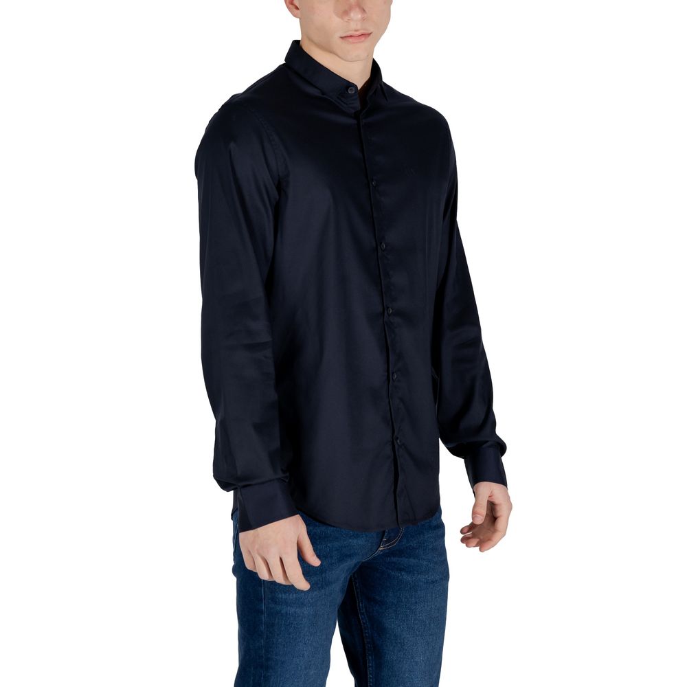 Camicia in lyocell blu