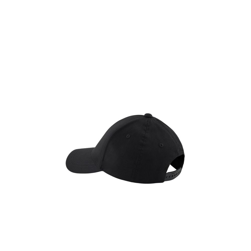 Cappello da baseball con visiera in cotone nero