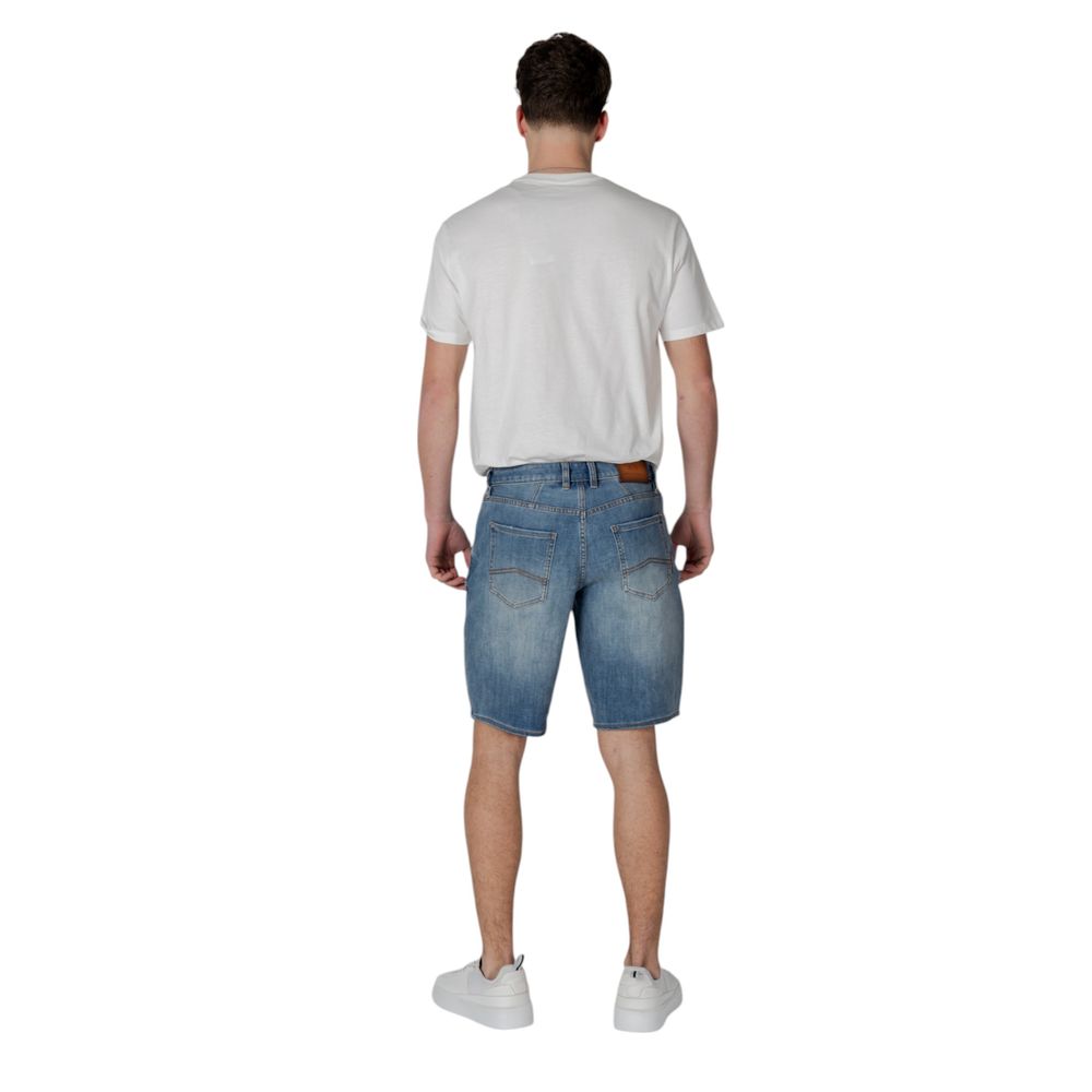 Bermuda in poliestere blu