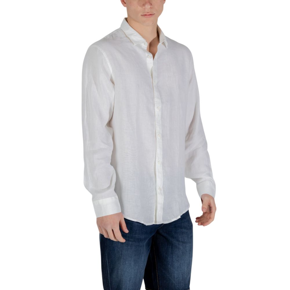 Camicia di lino bianco