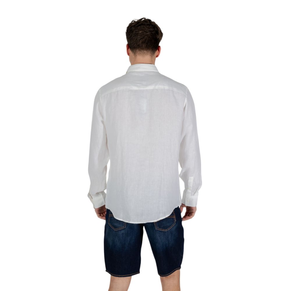 Camicia di lino bianco