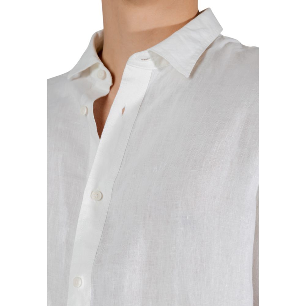 Camicia di lino bianco