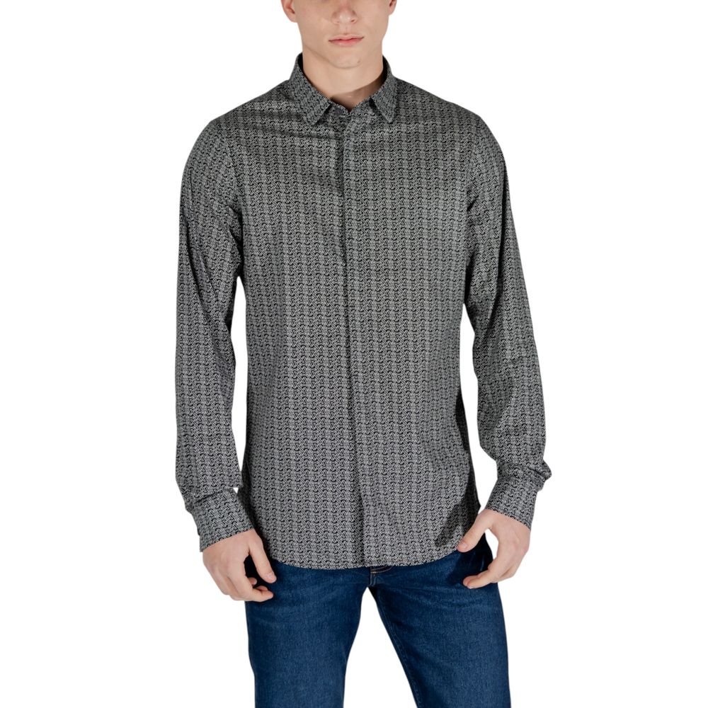 Camicia di cotone nera