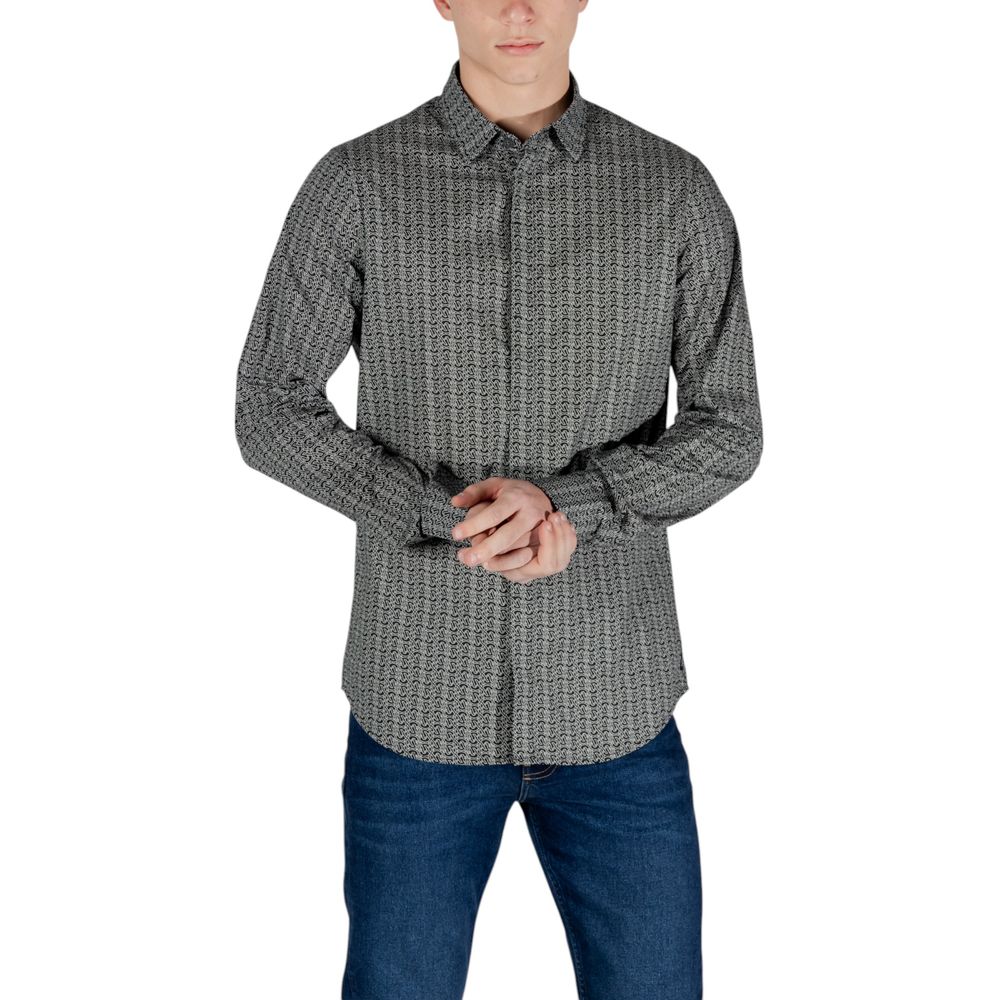 Camicia di cotone nera