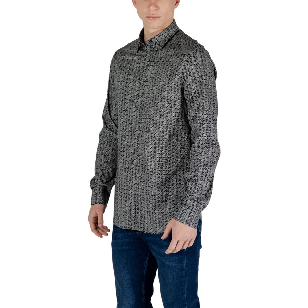 Camicia di cotone nera