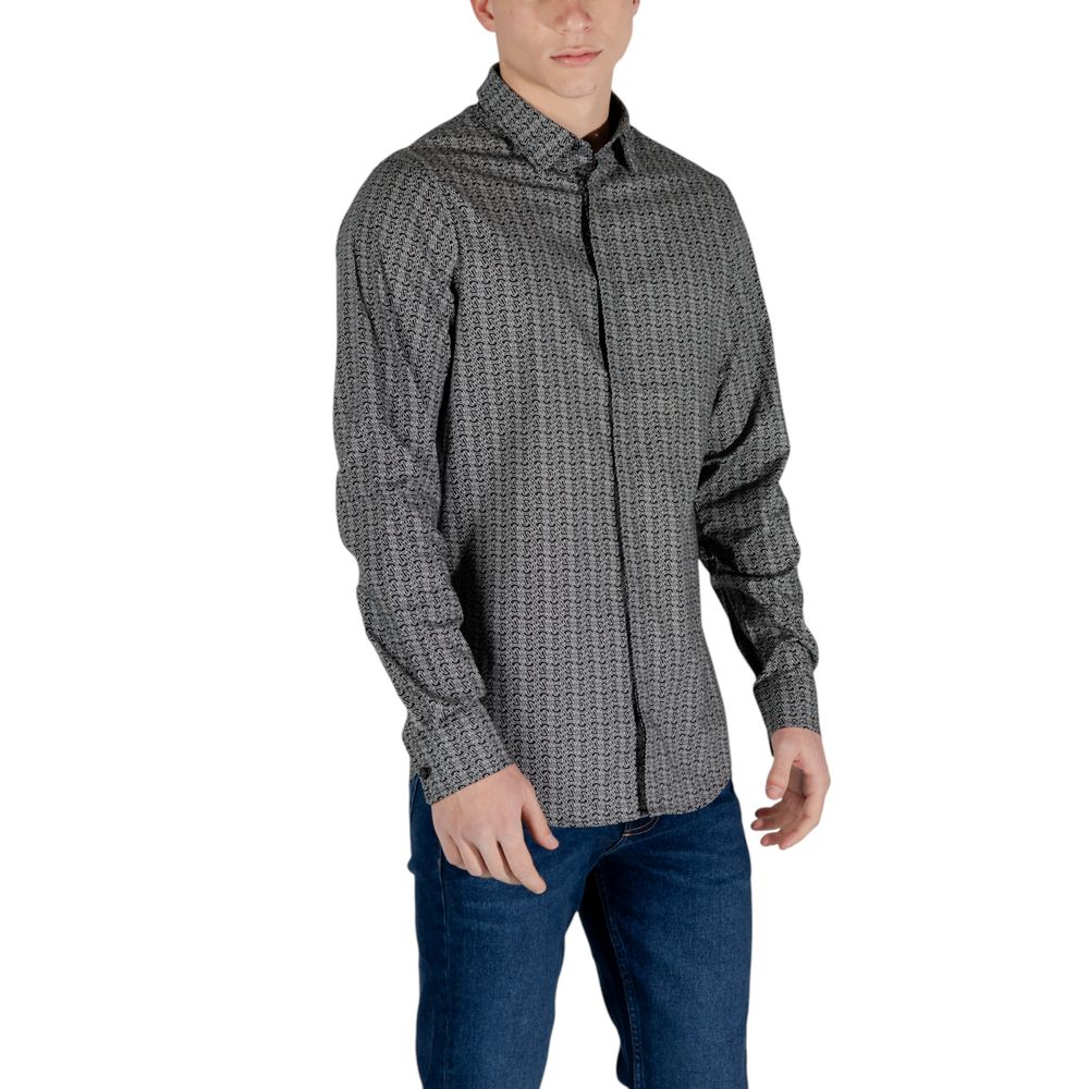 Camicia di cotone nera