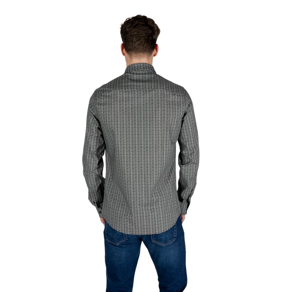 Camicia di cotone nera