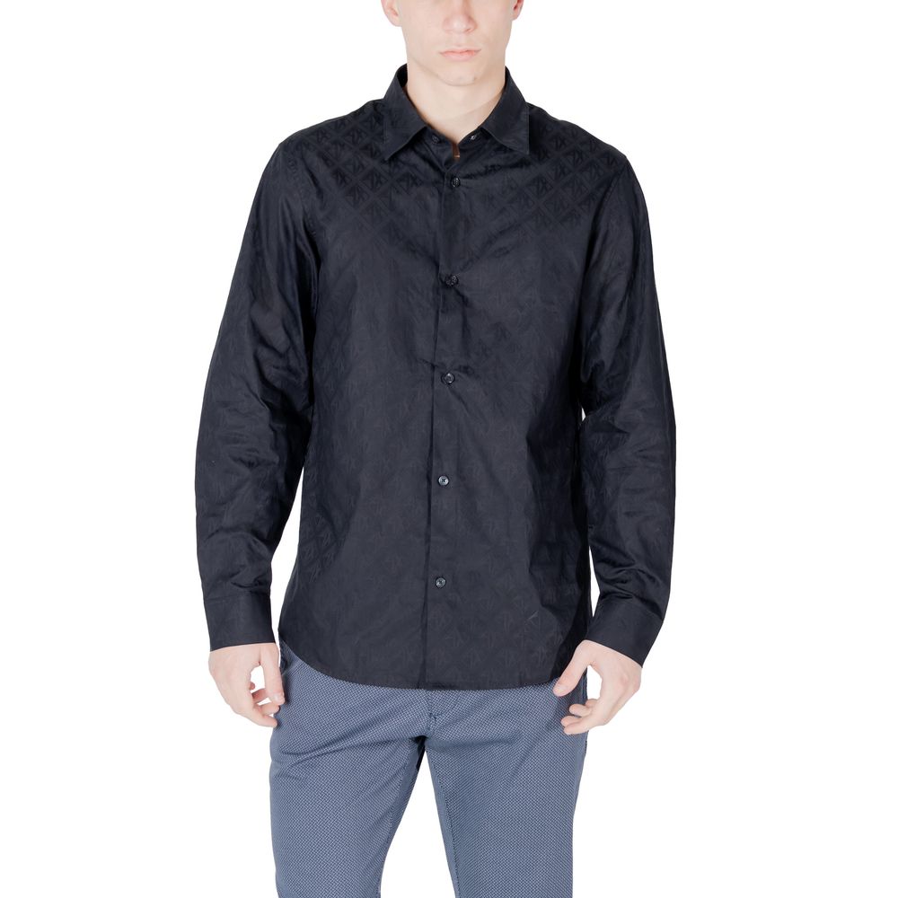 Camicia di cotone blu