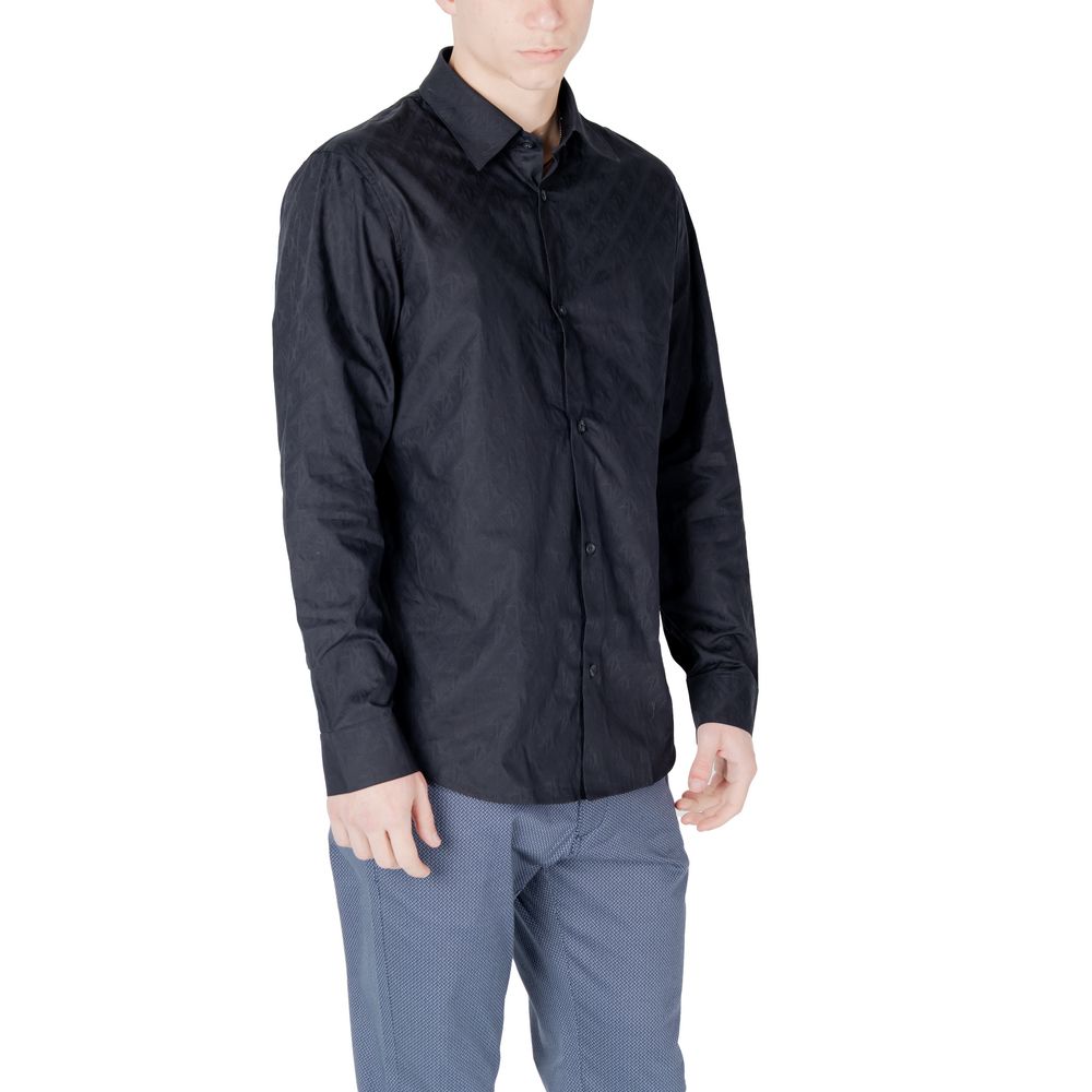 Camicia di cotone blu