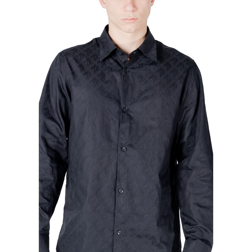 Camicia di cotone blu