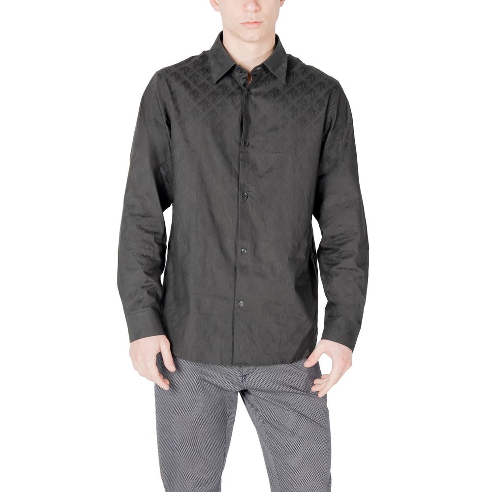 Camicia di cotone nera