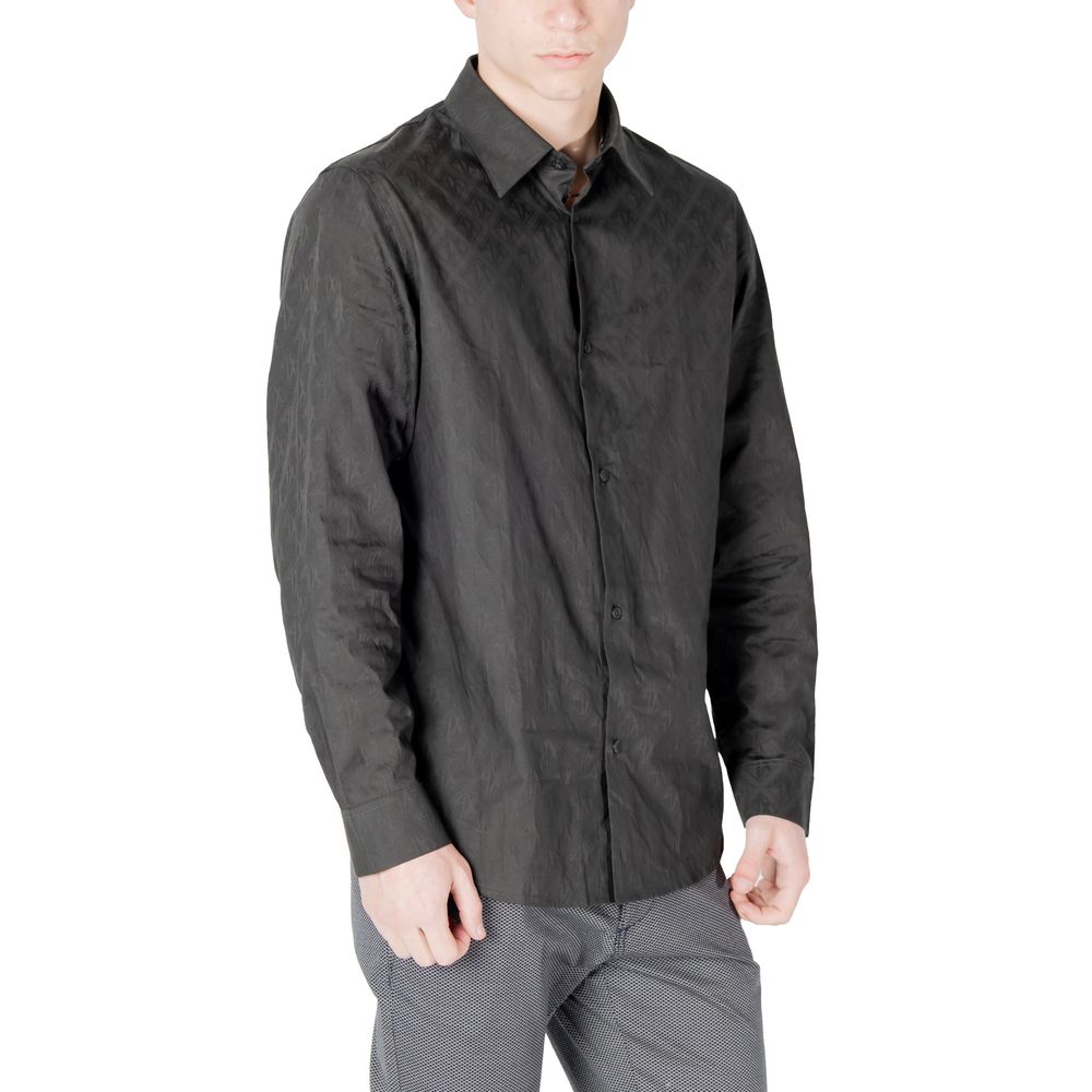 Camicia di cotone nera