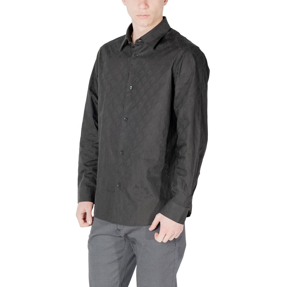 Camicia di cotone nera