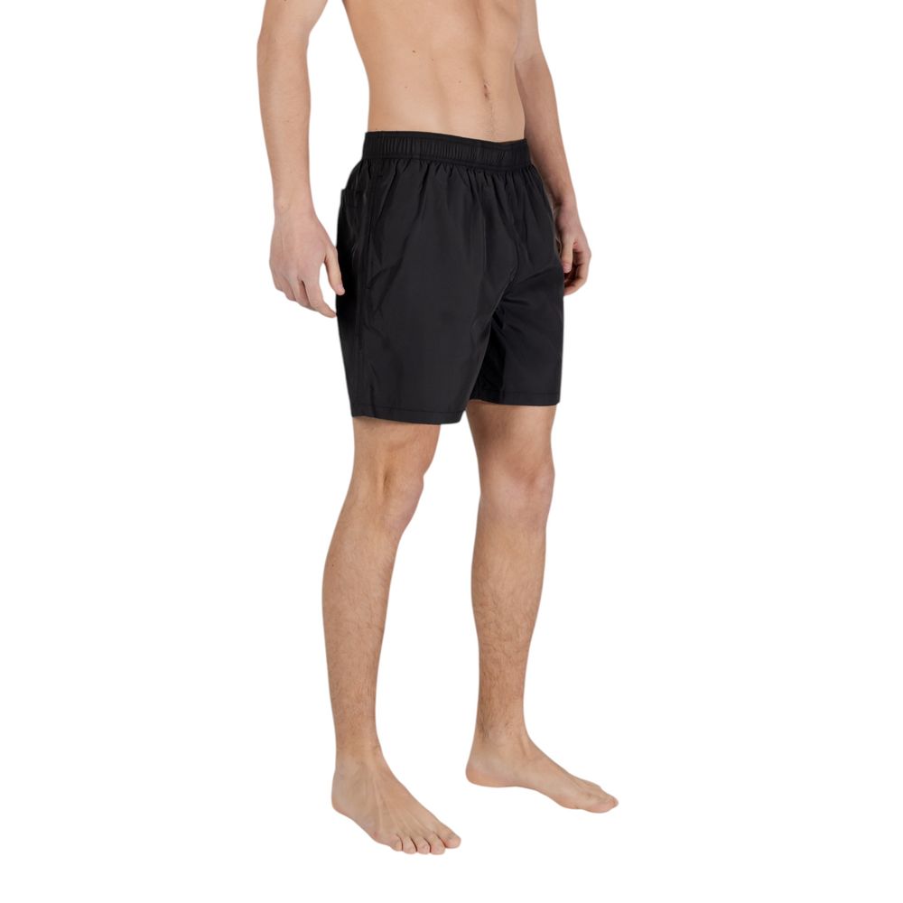 Pantaloncini da bagno in poliestere nero