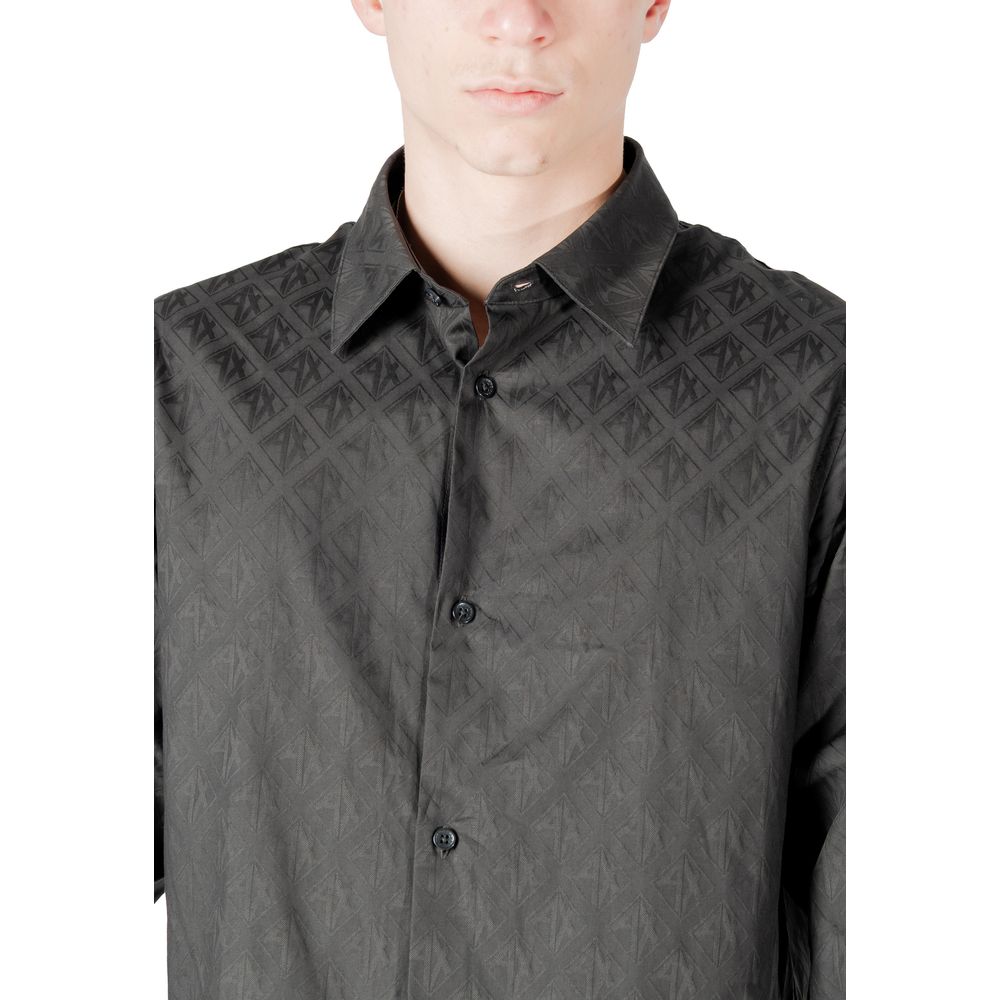 Camicia di cotone nera