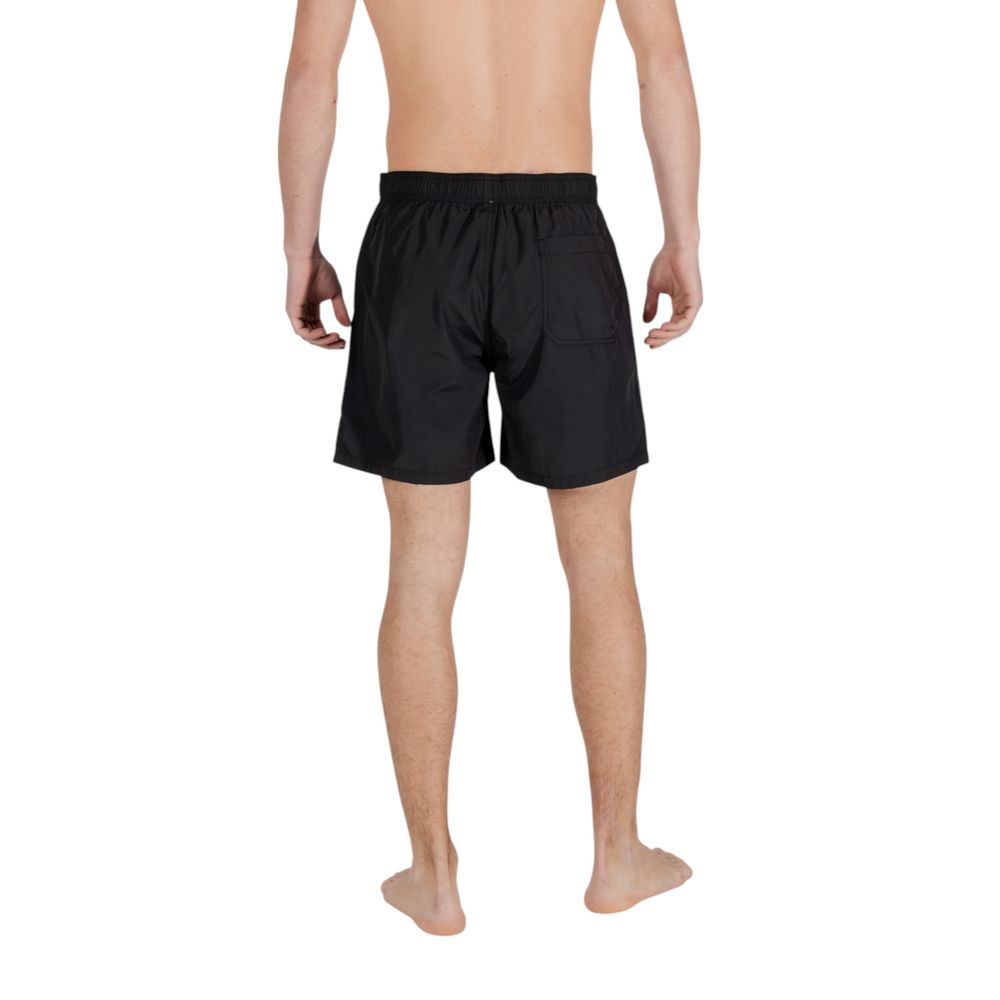 Pantaloncini da bagno in poliestere nero
