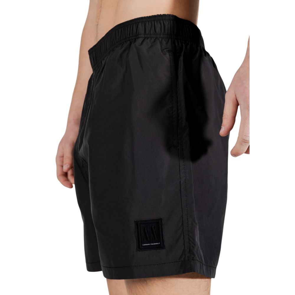 Pantaloncini da bagno in poliestere nero