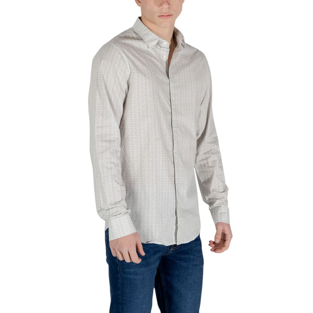Camicia in cotone color crema