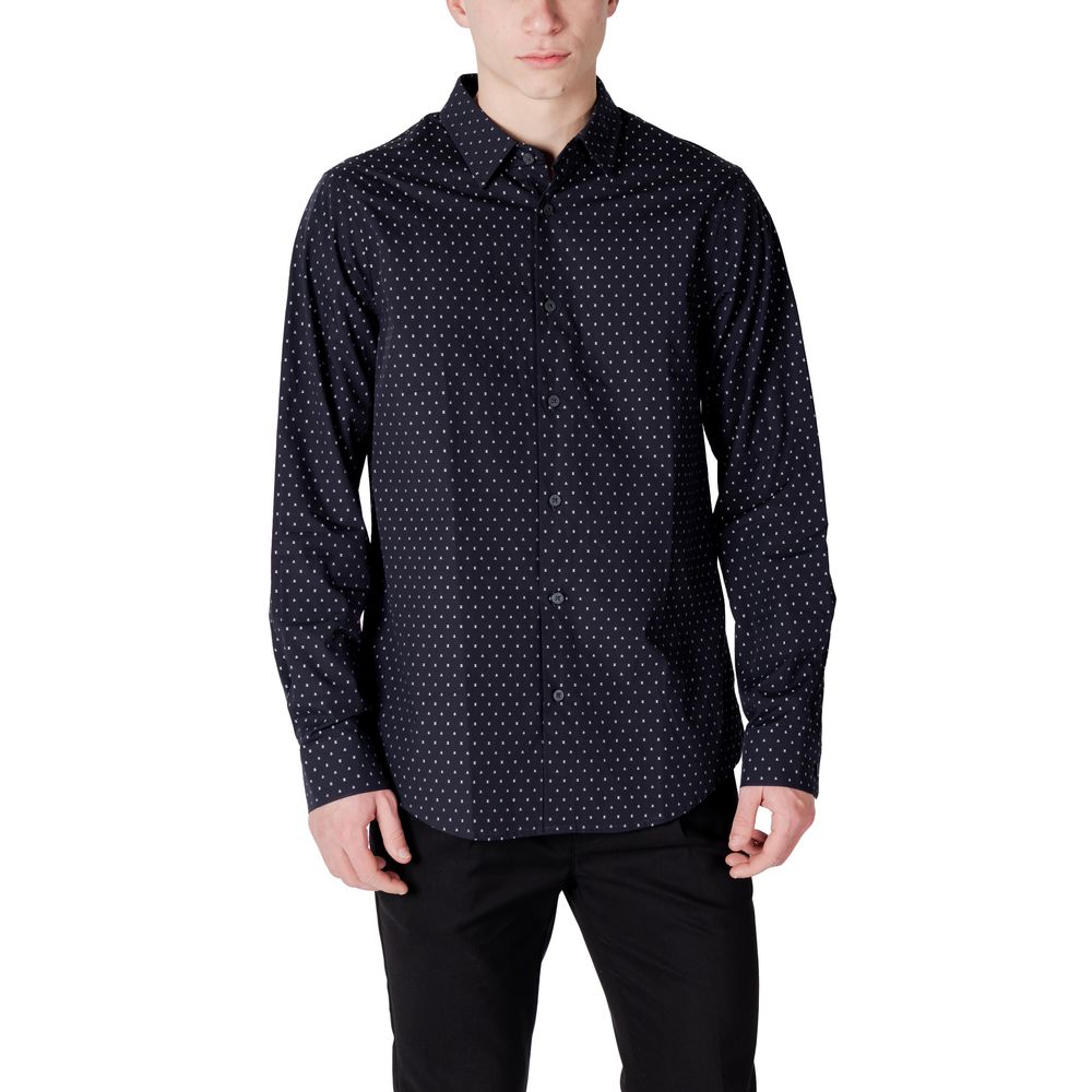 Camicia di cotone blu