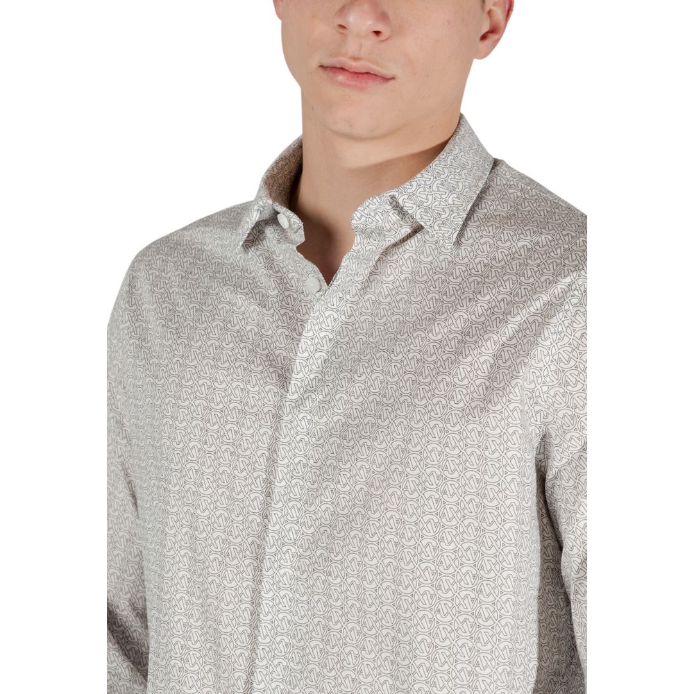Camicia in cotone color crema