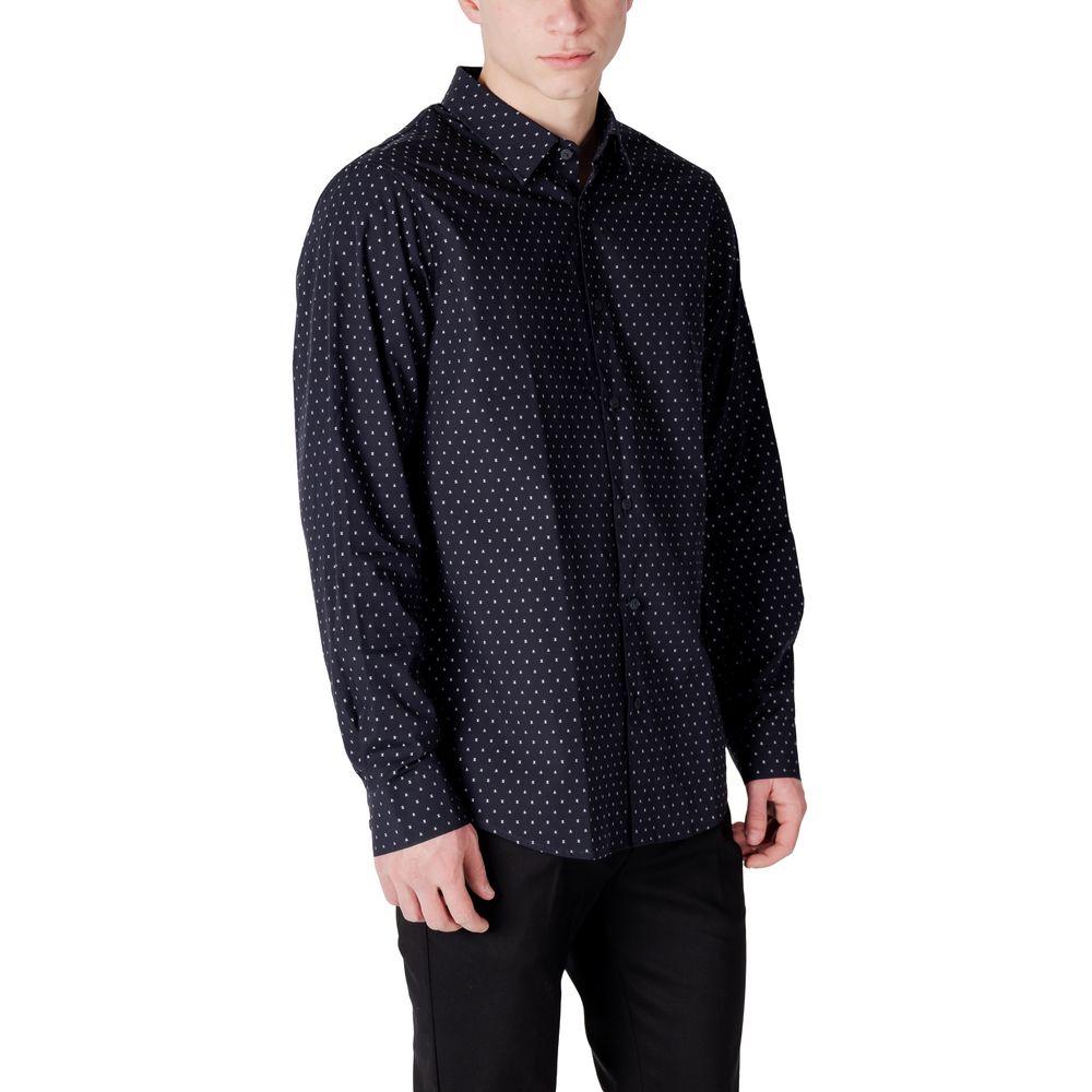 Camicia di cotone blu